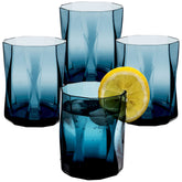 Campingglas aus Acryl 300ml/450ml bunt - 4 Personen - Trinkglas Acrylglas Wasserglas Kunststoff Camping Garten Echtglasoptik Picknick Becher Kinder Senioren Longdrink Coktail